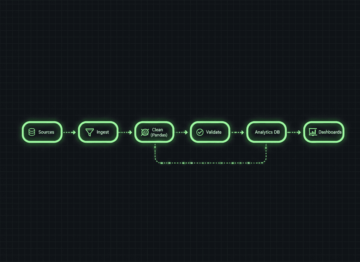 Pandas data pipeline visualisation